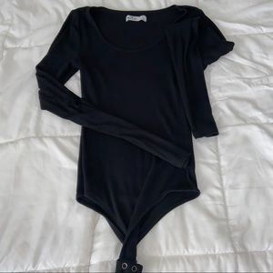 Black long sleeve body suit